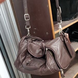 Chic Brown Leather Crossbody Bag